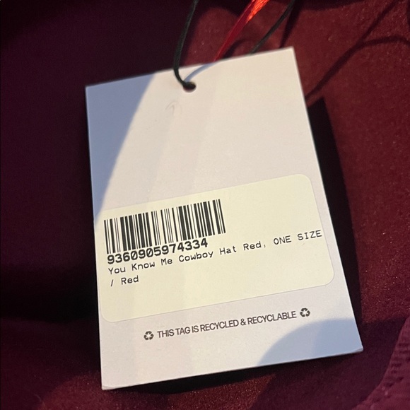 Princess Polly Deep Red Fedora - Picture 4 of 4